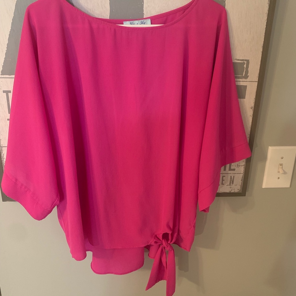 Kimono sleeve tie top